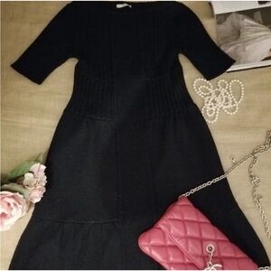 Authentic Prada navy blue knit dress Sz 38